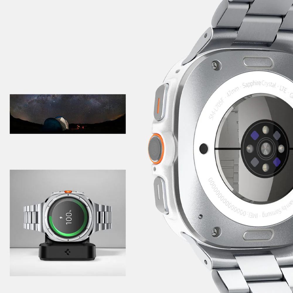 Armband für Galaxy Watch Ultra 2 / 1, Spigen Modern Fit, Silbern - Image 13