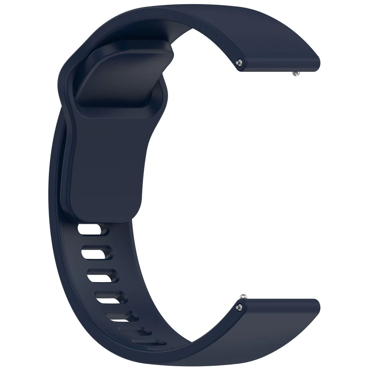 Silikon Armband für Smartwatch, Bizon Strap Watch Silicone Pro H, QuickRelease 22 mm, Dunkelblau - Image 5