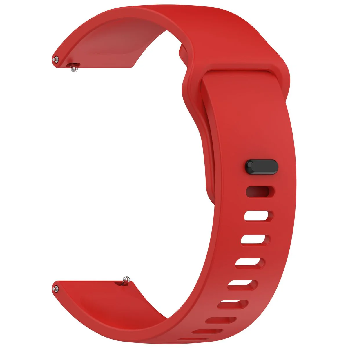 Silikon Armband für Smartwatch, Bizon Strap Watch Silicone Pro H, QuickRelease 22 mm, Rot - Image 3