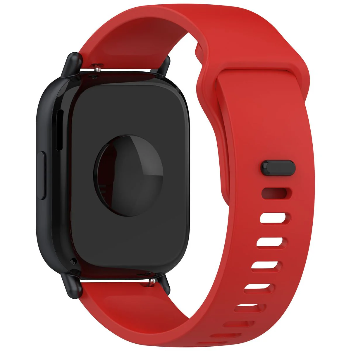 Silikon Armband für Smartwatch, Bizon Strap Watch Silicone Pro H, QuickRelease 22 mm, Rot - Image 4