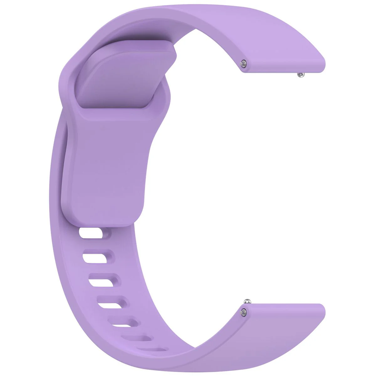 Silikon Armband für Smartwatch, Bizon Strap Watch Silicone Pro H, QuickRelease 22 mm, Violett - Image 5