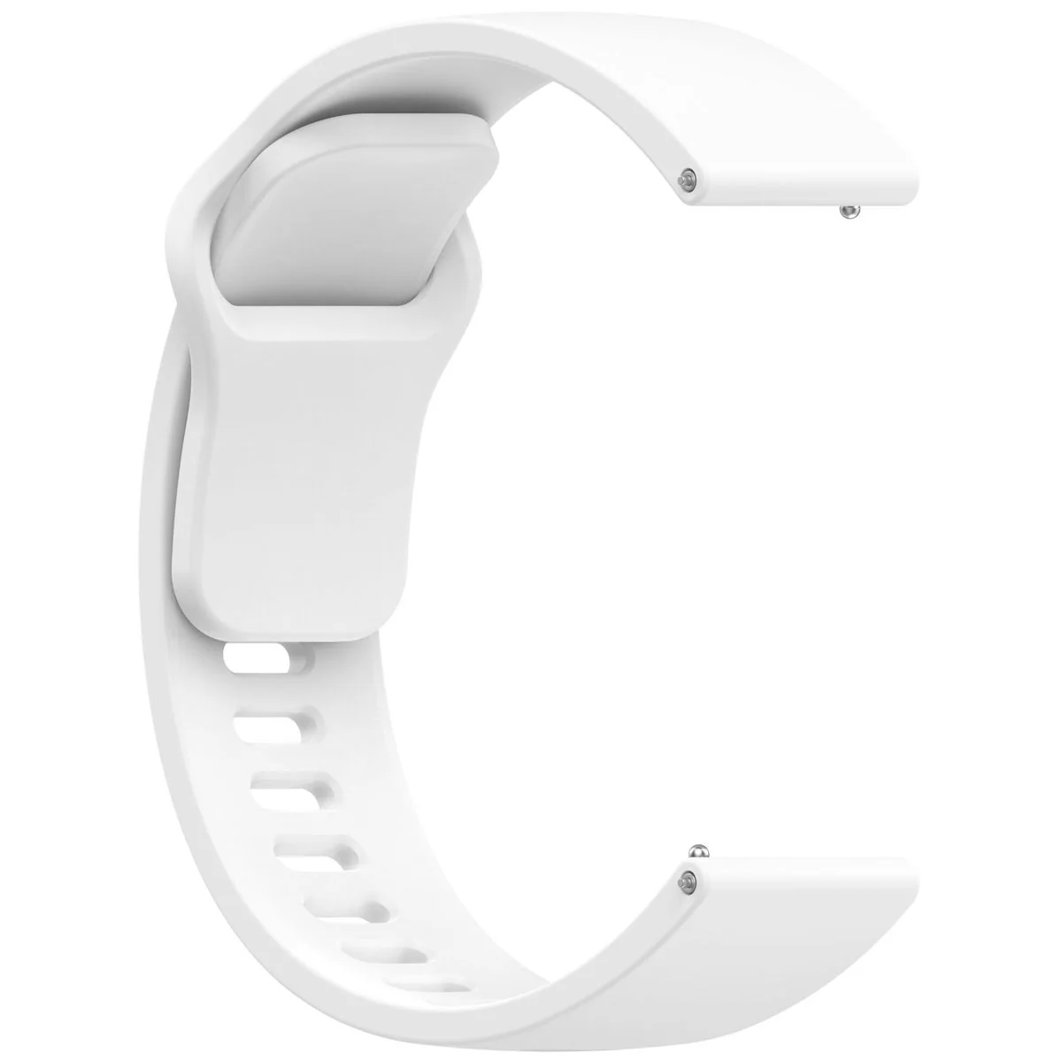 Silikon Armband für Smartwatch, Bizon Strap Watch Silicone Pro H, QuickRelease 22 mm, Weiß - Image 5