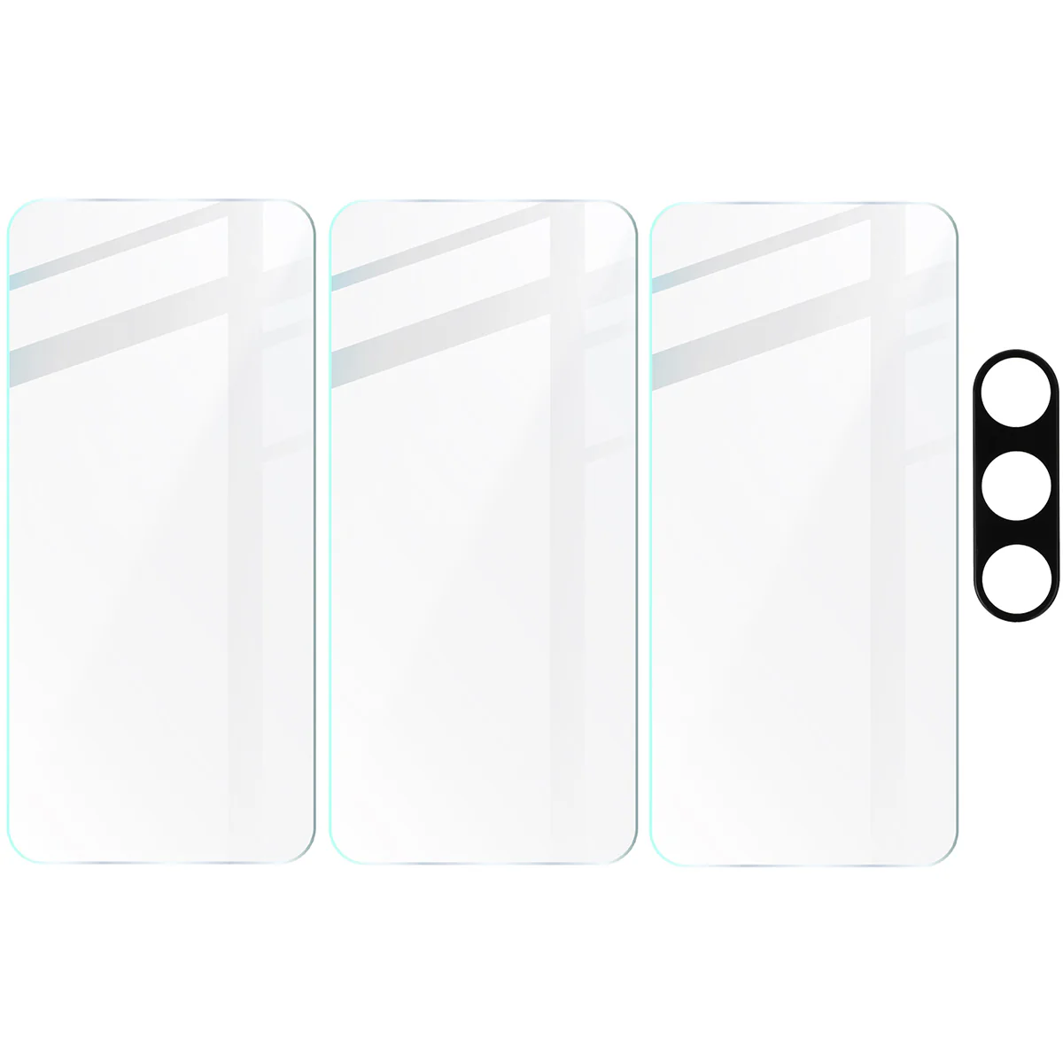 Gehärtetes Glas - 3 Stück + Kameraschutz für Galaxy S24 FE, Bizon Glass Clear Pack - Image 5