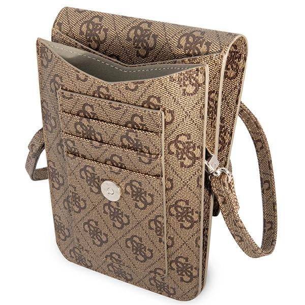 Guess 4G Triangle Universaltasche / Schuber 100 x 160 mm, braun - Image 4
