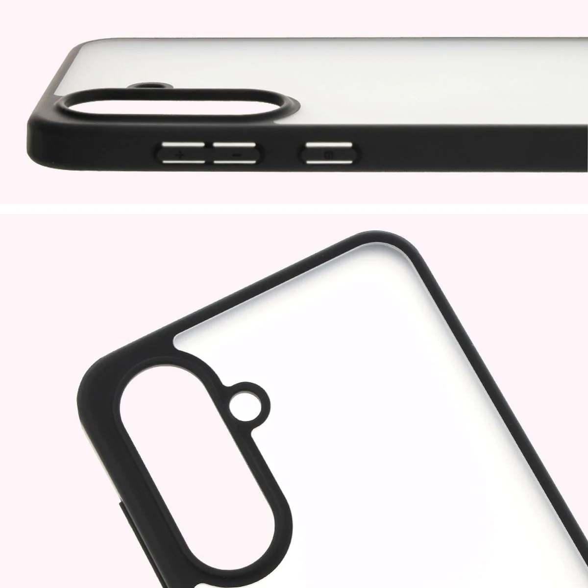 Handyhülle für Galaxy A36 5G, Bizon Case Angelo, Durchscheinend mit schwarzem Rahmen - Image 3