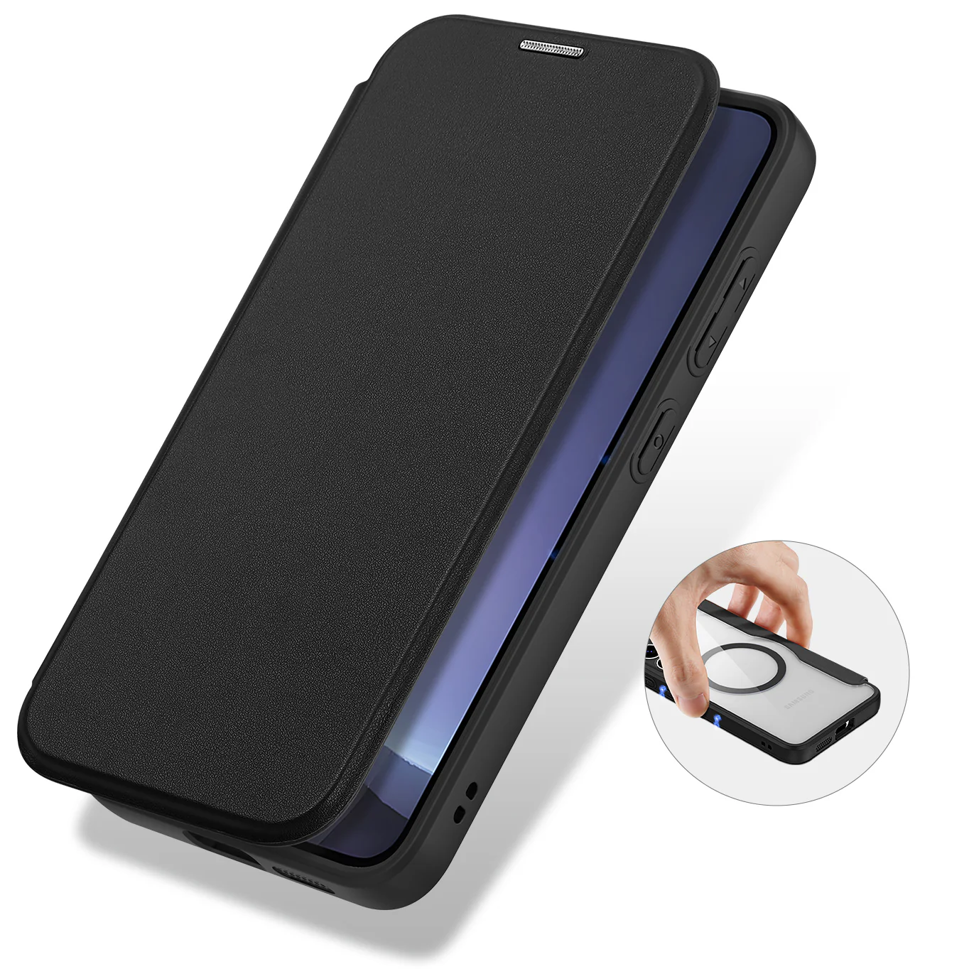 Handyhülle für Galaxy S25 Plus, Dux Ducis Skin X Pro Magnetic mit MagSafe, Schwarz - Image 7