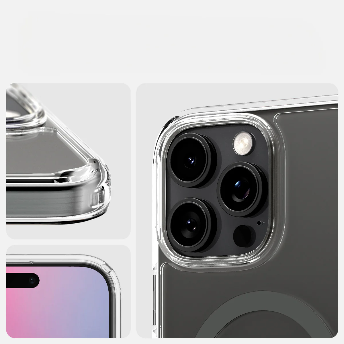 Handyhülle für iPhone 16 Pro Max, Spigen Ultra Hybrid T Mag (CC) mit MagSafe, Transparent-Grau - Image 13