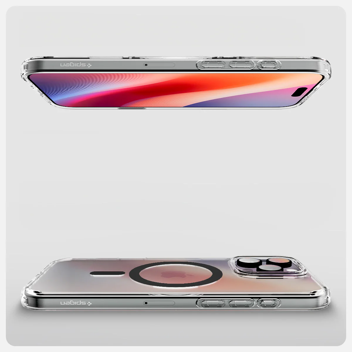 Handyhülle für iPhone 16 Pro, Spigen Ultra Hybrid T Mag (CC) mit MagSafe, Transparent-Grau - Image 14