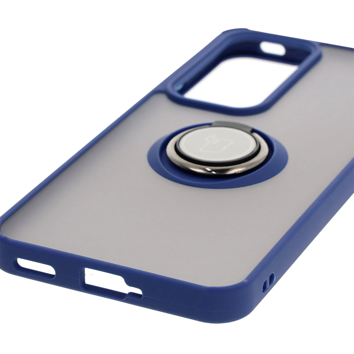 Handyhülle mit Fingergriff für Oppo Reno 12 Pro, Bizon Case Hybrid Ring, getönt mit dunkelblauem Rahmen - Image 5