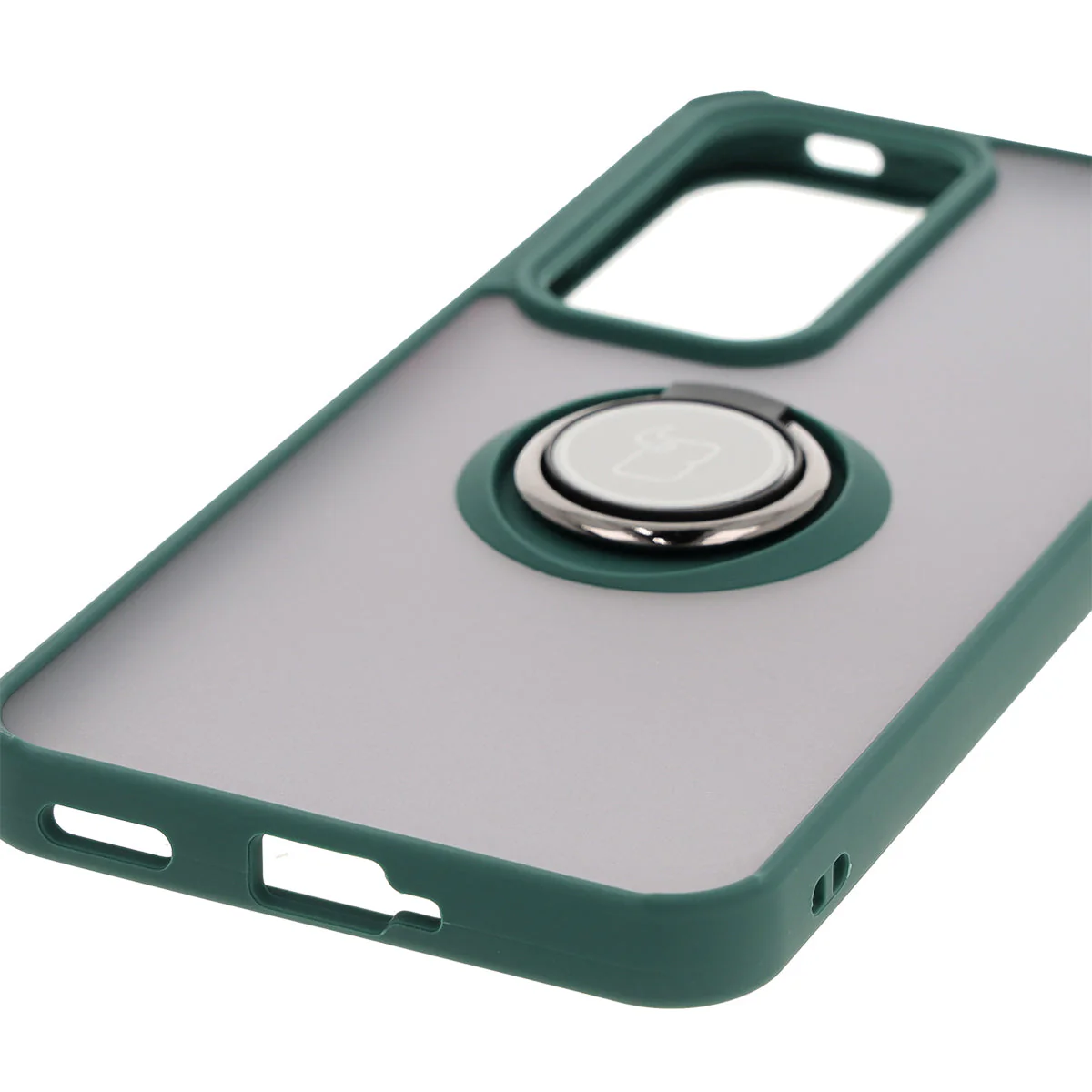 Handyhülle mit Fingergriff für Oppo Reno 12 Pro, Bizon Case Hybrid Ring, getönt mit dunkelgrünem Rahmen - Image 5