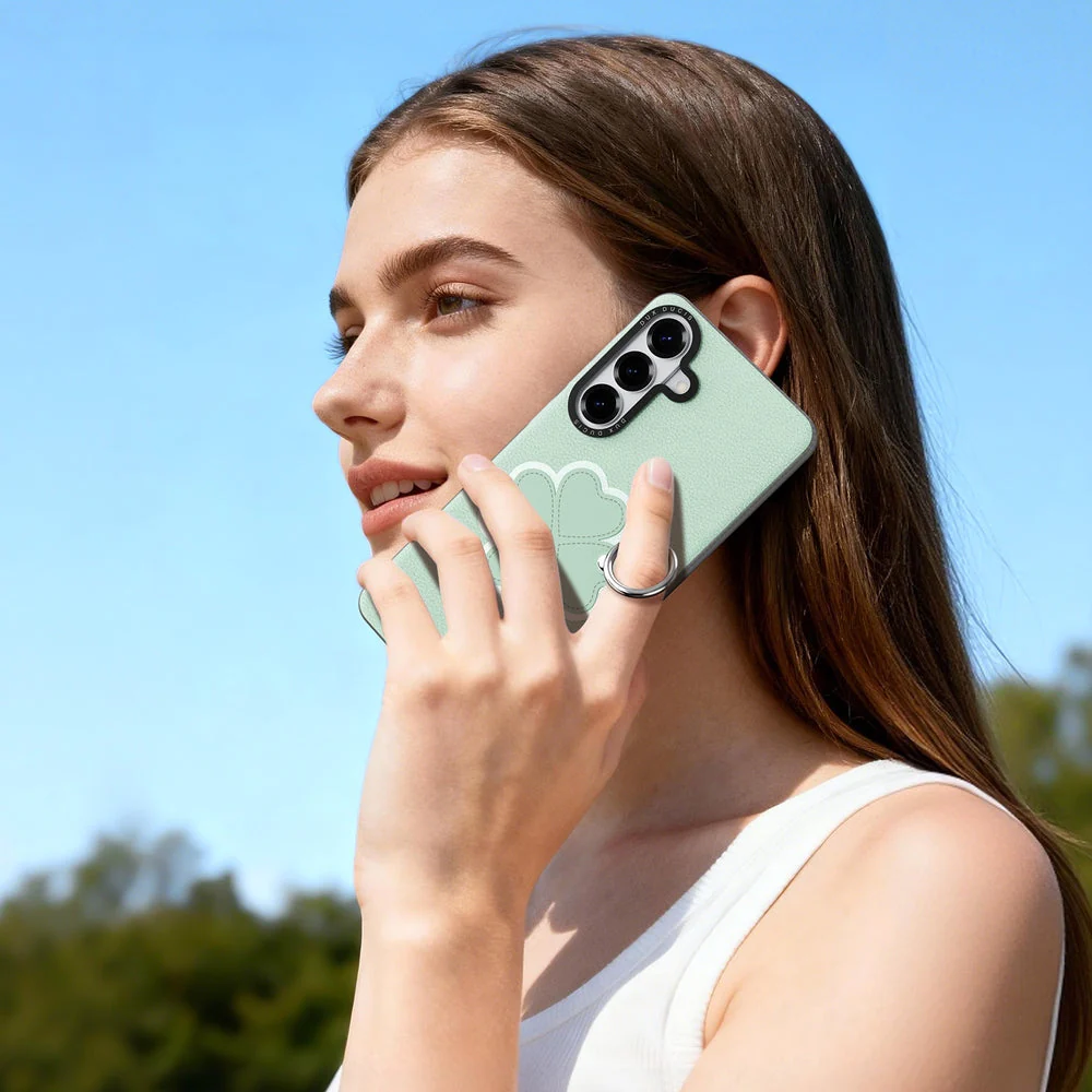 Handyhülle mit Trageband für Galaxy S26, Dux Ducis Luvy, Grün mit Klee - Image 9