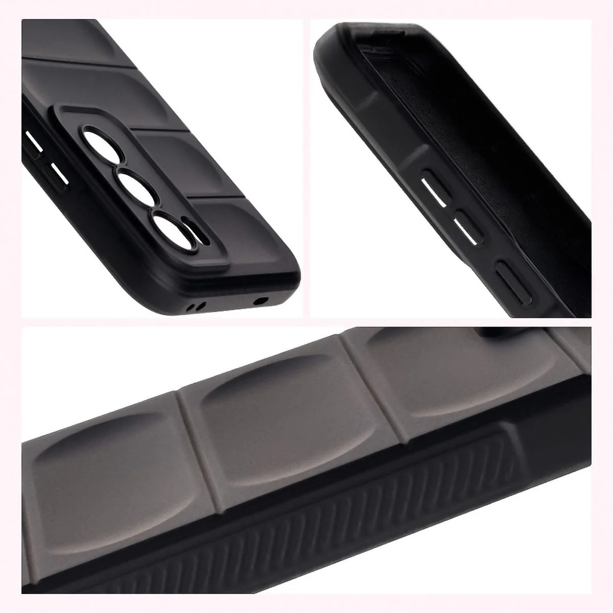 Robuste Handyhülle für Oppo Reno 12 Pro, Bizon Case Tur, Schwarz - Image 7