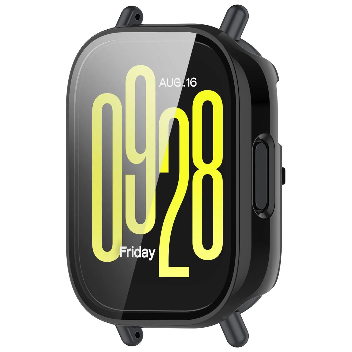 Schutzhülle mit Glas für Xiaomi Redmi Watch 5 Active, Bizon Case+Glass Watch, Schwarz - Image 5