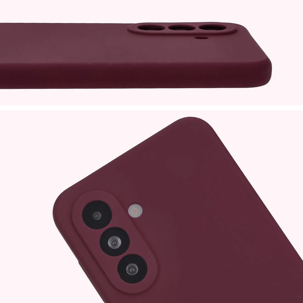 Silikon Handyhülle für Galaxy A56 5G, Bizon Soft Case, Pflaumenfarbe - Image 5